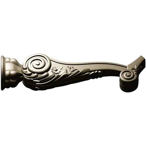 Ornate Acanthus Scroll STL model for CNC milling