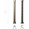 Spiral baluster 3D model STL for CNC routing