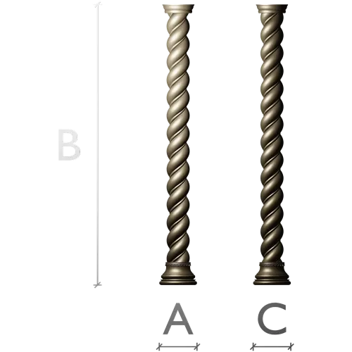 Spiral baluster 3D model STL for CNC routing