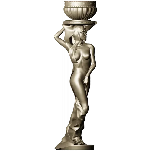 Кариатида с чашей - 3D модель STL для ЧПУ