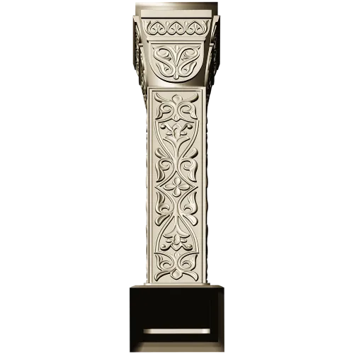 Ornate Floral Baluster 3D STL Model for CNC Carving