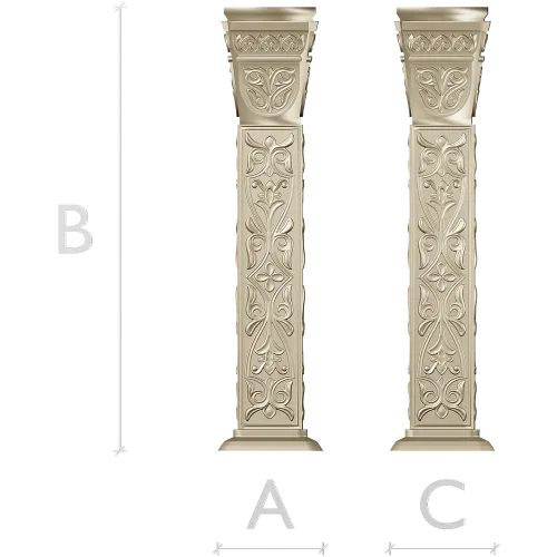 Ornate Floral Baluster 3D STL Model for CNC Carving