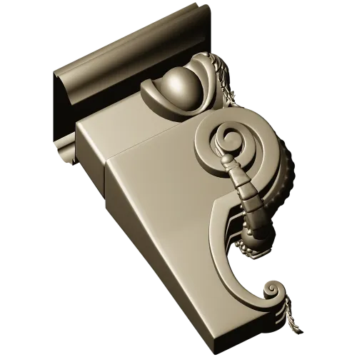 Volute Corbel 3D Model (STL) for CNC