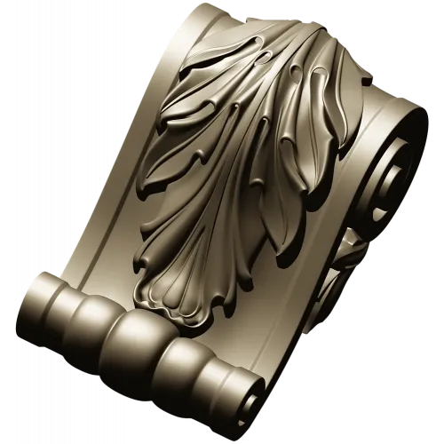 Acanthus Scroll Corbel - STL 3D model for CNC milling