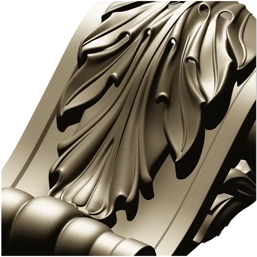 Acanthus Scroll Corbel - STL 3D model for CNC milling