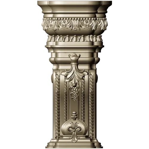 Imperial Acanthus Baluster - STL 3D model for CNC
