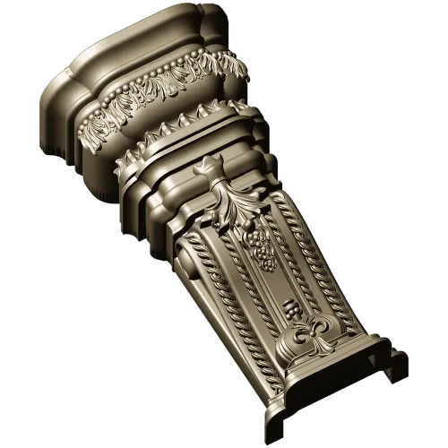 Imperial Acanthus Baluster - STL 3D model for CNC