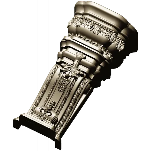 Imperial Acanthus Baluster - STL 3D model for CNC