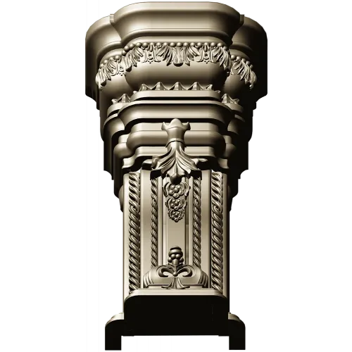 Imperial Acanthus Baluster - STL 3D model for CNC