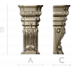 Imperial Acanthus Baluster - STL 3D model for CNC