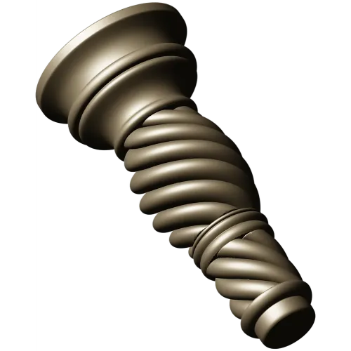 Spiral Twist Baluster - detailed STL 3D model for CNC milling
