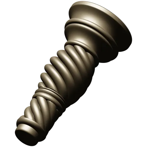 Spiral Twist Baluster - detailed STL 3D model for CNC milling