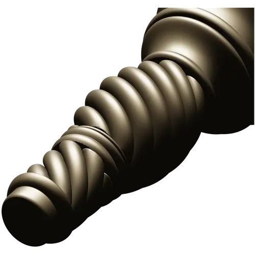 Spiral Twist Baluster - detailed STL 3D model for CNC milling