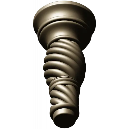 Spiral Twist Baluster - detailed STL 3D model for CNC milling