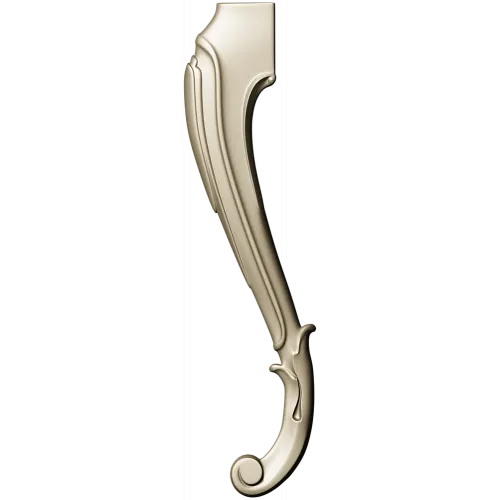 Rococo Scroll Furniture Leg - STL 3D model for CNC