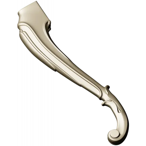 Rococo Scroll Furniture Leg - STL 3D model for CNC