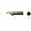 Балясина "Лира" - 3D модель STL для ЧПУ резьбы по дереву