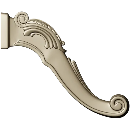 Auric Scroll - ornate furniture leg STL 3D model for CNC