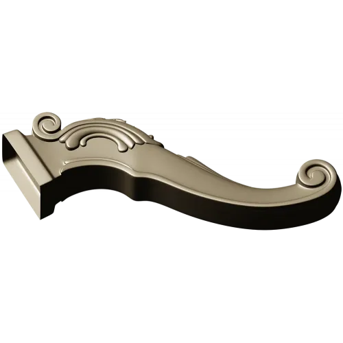 Auric Scroll - ornate furniture leg STL 3D model for CNC