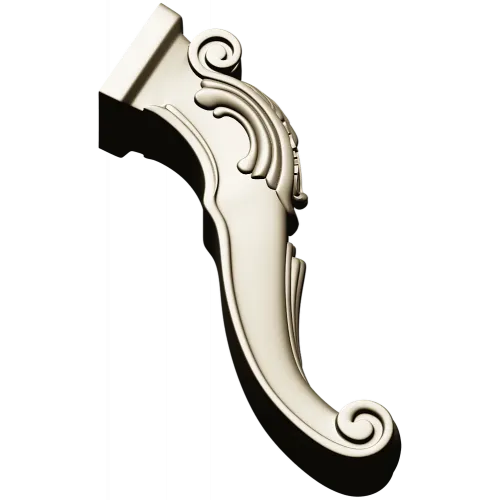 Auric Scroll - ornate furniture leg STL 3D model for CNC