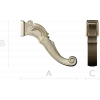 Auric Scroll - ornate furniture leg STL 3D model for CNC