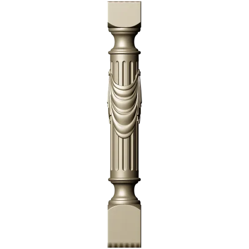 Regal Draped Baluster - STL 3D Model