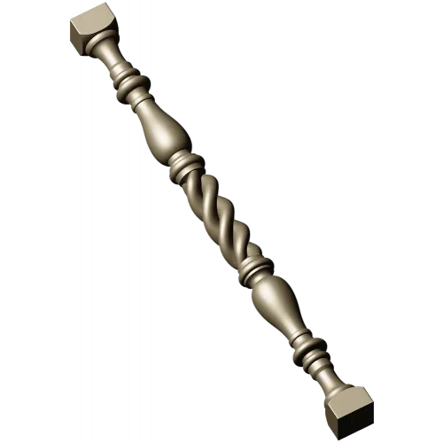 Spiral turned baluster - STL 3D model for CNC milling