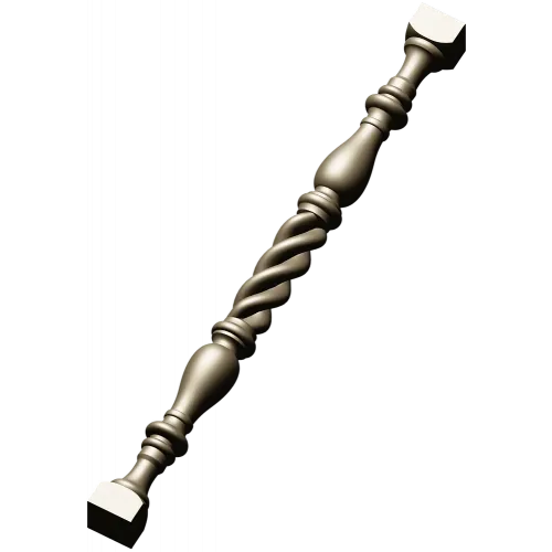 Spiral turned baluster - STL 3D model for CNC milling