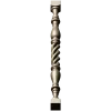 Spiral turned baluster - STL 3D model for CNC milling