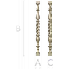 Spiral turned baluster - STL 3D model for CNC milling