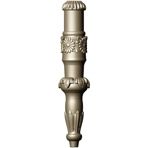 Daisy Acanthus Baluster - STL 3D model for CNC