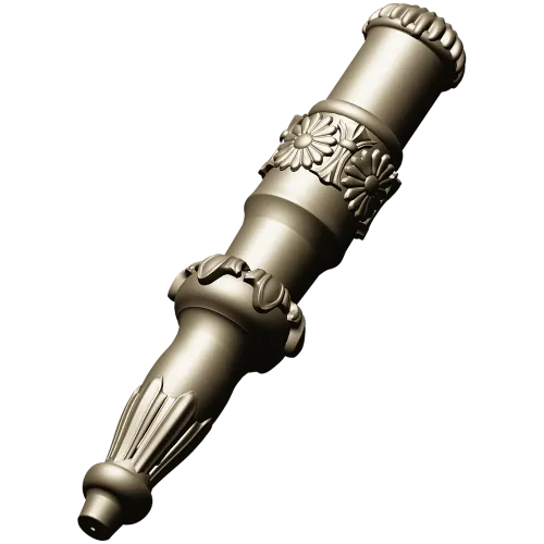 Daisy Acanthus Baluster - STL 3D model for CNC
