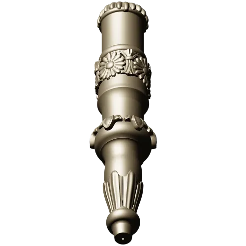Daisy Acanthus Baluster - STL 3D model for CNC