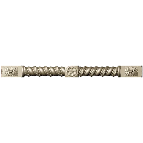 Florentine Rosette Twisted Baluster STL for CNC