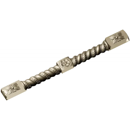 Florentine Rosette Twisted Baluster STL for CNC