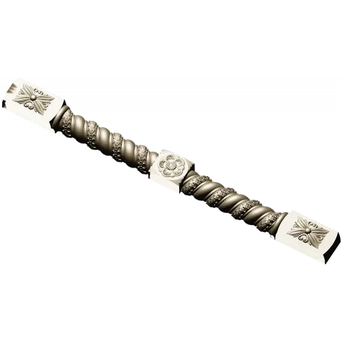 Florentine Rosette Twisted Baluster STL for CNC