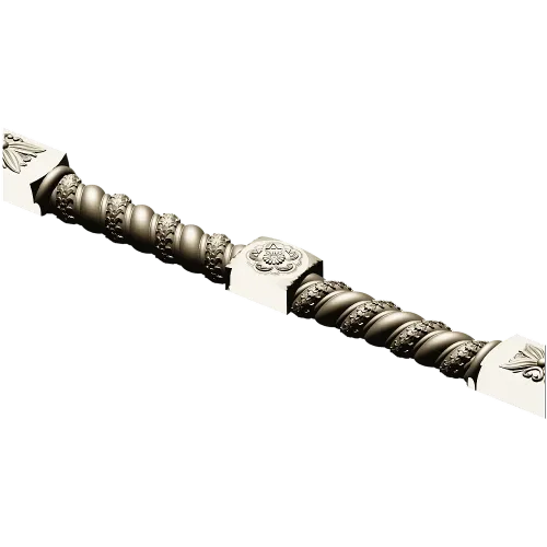 Florentine Rosette Twisted Baluster STL for CNC