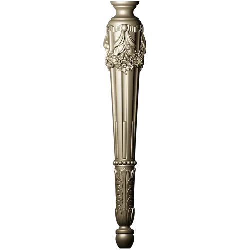 Ornate Classical Baluster Leg - STL 3D Model for CNC