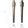 Ornate Classical Baluster Leg - STL 3D Model for CNC