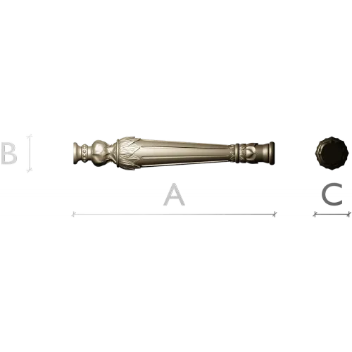 Regal Acanthus - detailed STL 3D model for CNC baluster milling