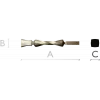 Twisted Decorative Baluster STL for CNC