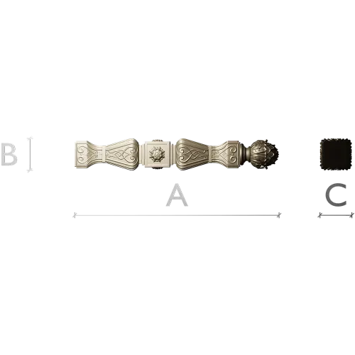 Классическая декоративная stl модель для ЧПУ - балясинный элемент с розеткой