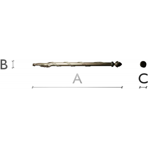 Florentine Spiral Baluster - STL 3D Model for CNC Milling