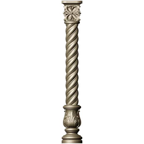 Spiral Acanthus Baluster - STL 3D model for CNC router