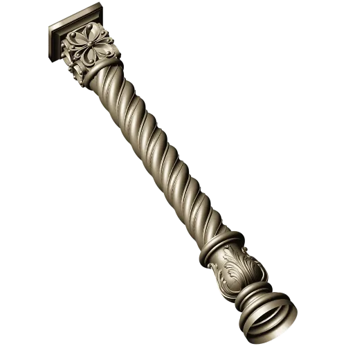 Spiral Acanthus Baluster - STL 3D model for CNC router
