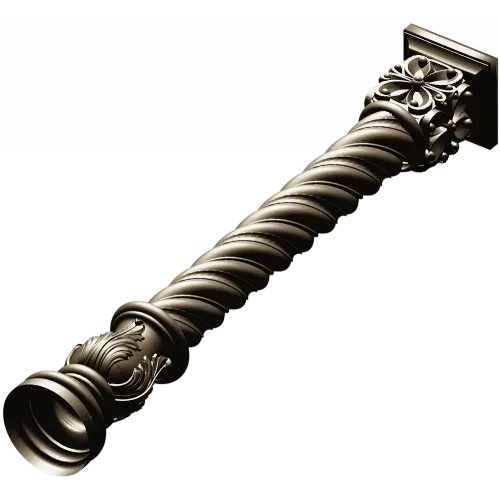 Spiral Acanthus Baluster - STL 3D model for CNC router
