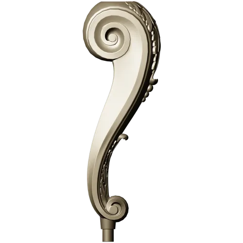 Serpentine Scroll Baluster STL 3D model for CNC router