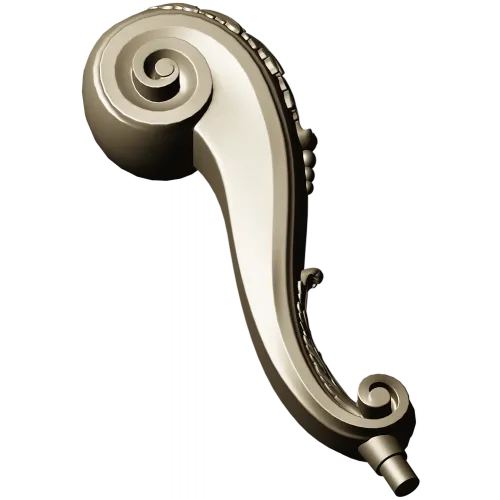 Serpentine Scroll Baluster STL 3D model for CNC router