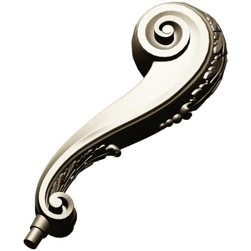 Serpentine Scroll Baluster STL 3D model for CNC router