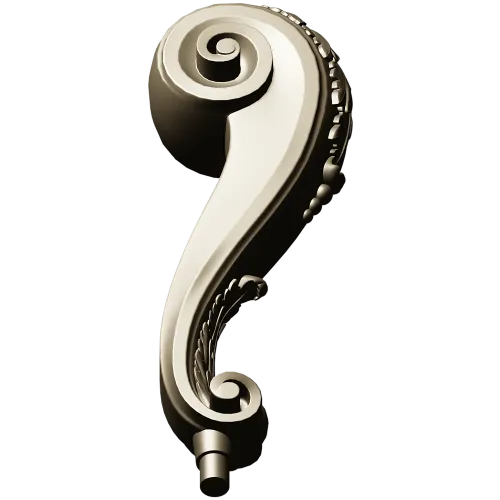 Serpentine Scroll Baluster STL 3D model for CNC router